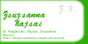 zsuzsanna majsai business card
